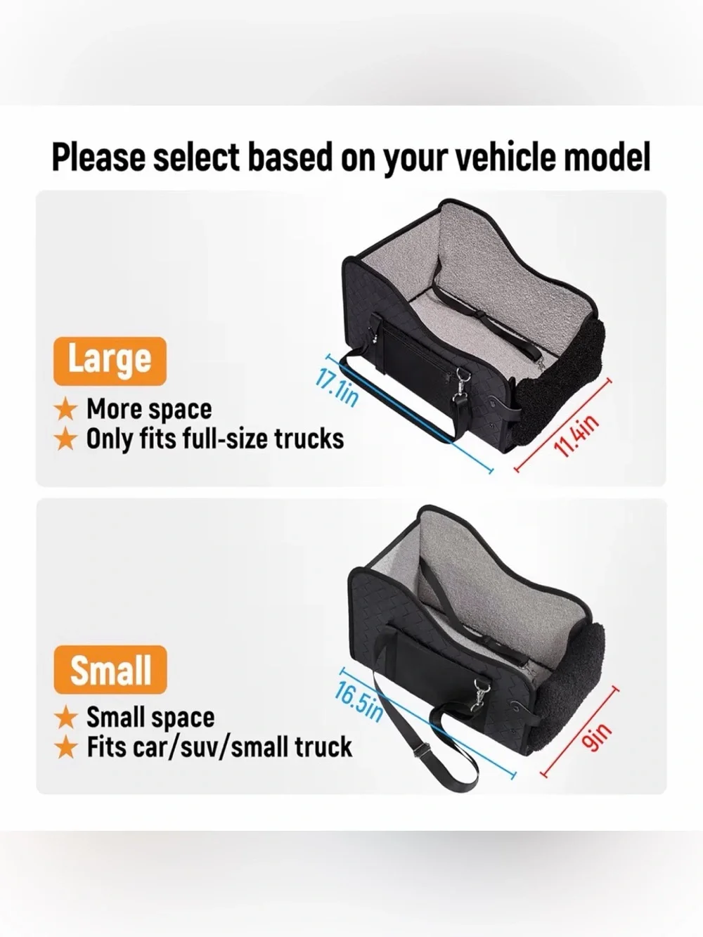 TKYZ Center Console Dog Car Seat For Small Dogs